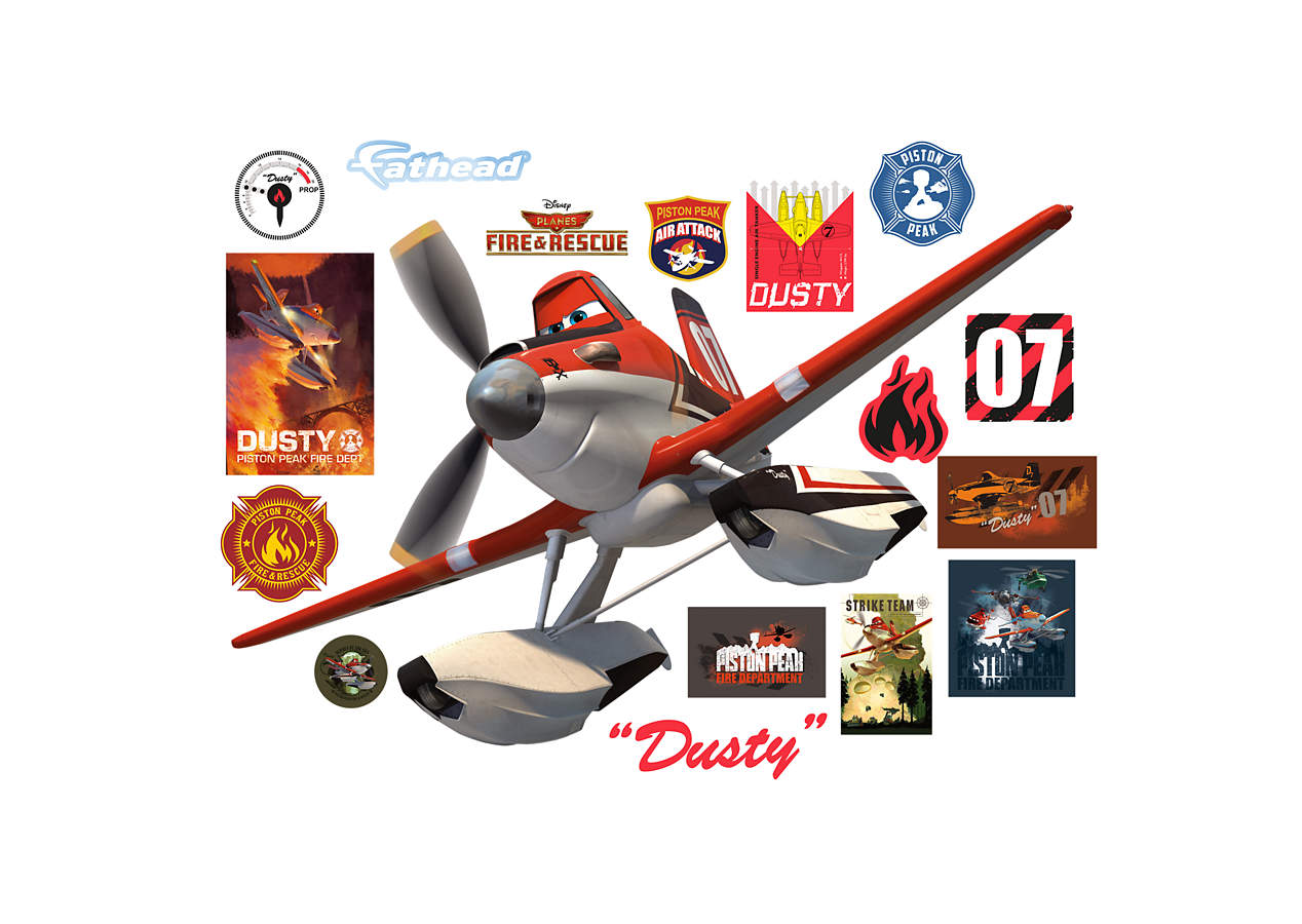 Dusty - Planes: Fire & Rescue Wall Decal | Shop Fathead® for Disney Pixar Planes Decor